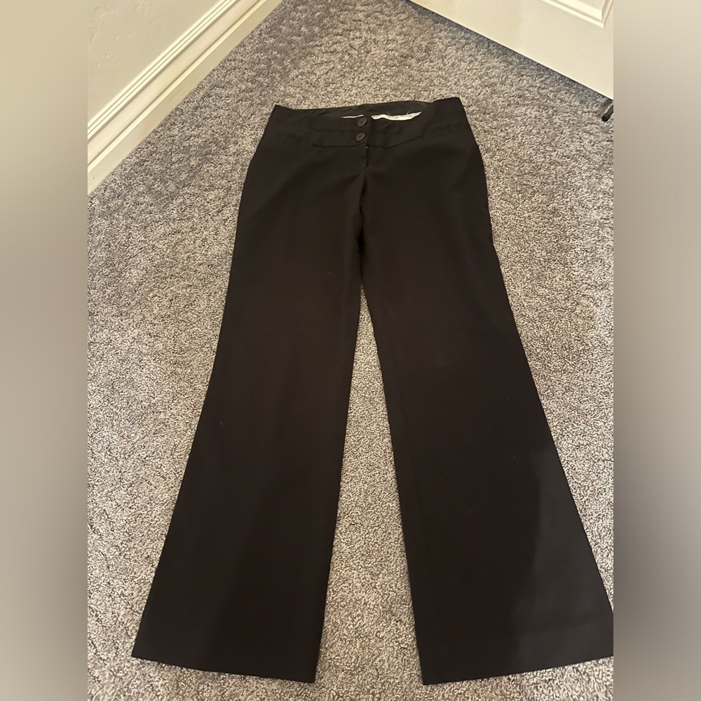 Wide Leg Black Dress Pants